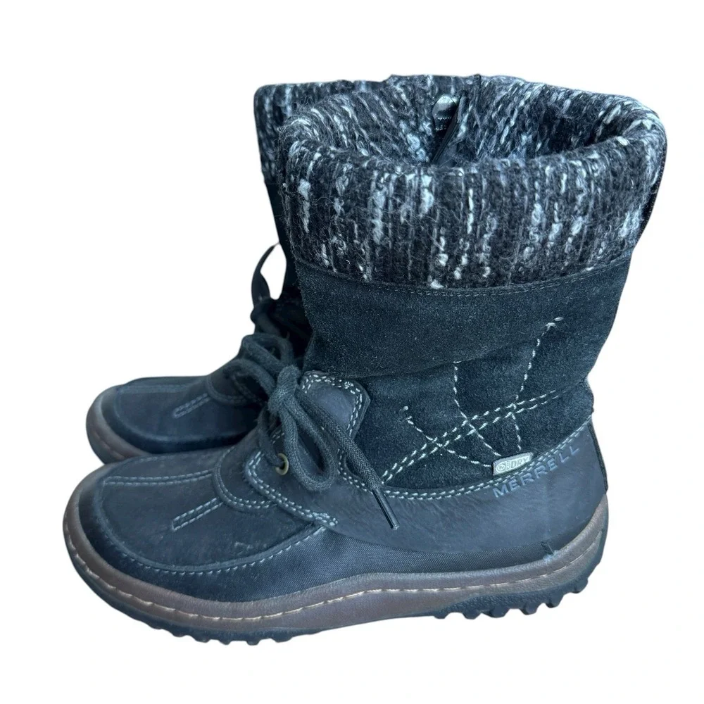 Merrell Decora Bolero Waterproof Winter Boots Black Size 6‎